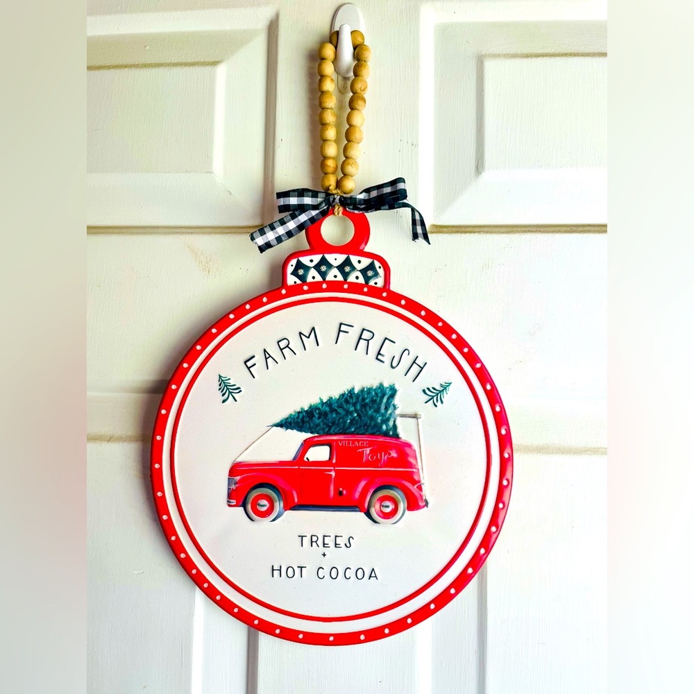*Farm Fresh Trees Village Toys Metal Sign